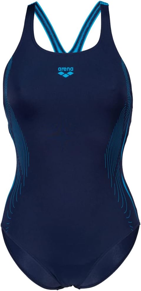 ARENA Damen Women's Swimsuit Swim Pro Back Graphic Lb One Piece Swimsuit 36 Marine-türkis, 36 Marine