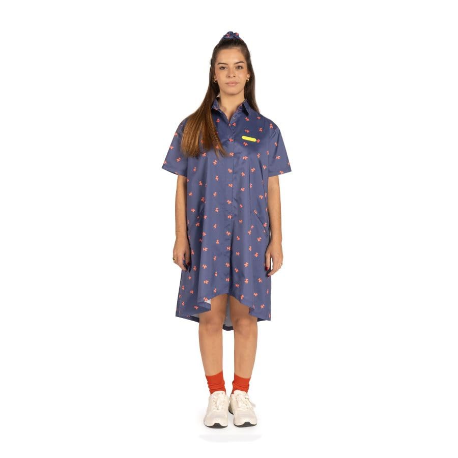 Artero Tokio Professionelle Bluse mit Pudelmuster, Koralle, leicht, bequem, atmungsaktiv, haar- und