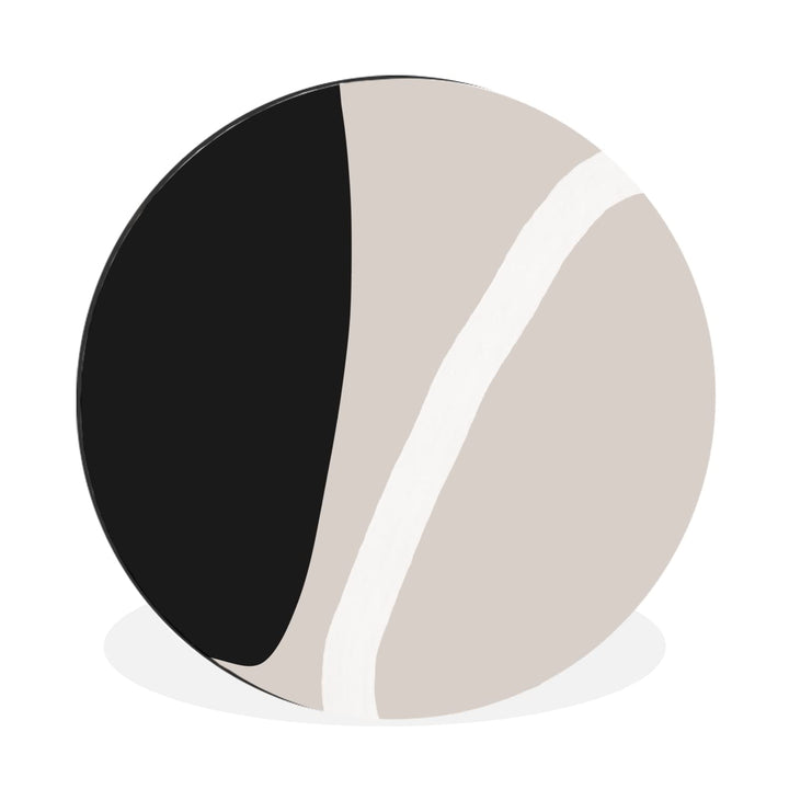 MuchoWow Wandbild Rund Wanddeko Deko Wohnzimmer Bilder 30x30 cm Pastell - Minimalismus - Formen, 30x