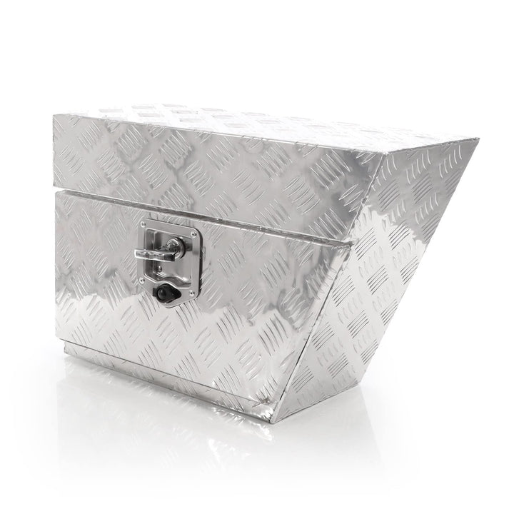 XPOtool Aluminium Unterflurbox Rechts 60x25x40cm Deichselbox bis 50 Liter Staubox mit 2 Schlüsseln