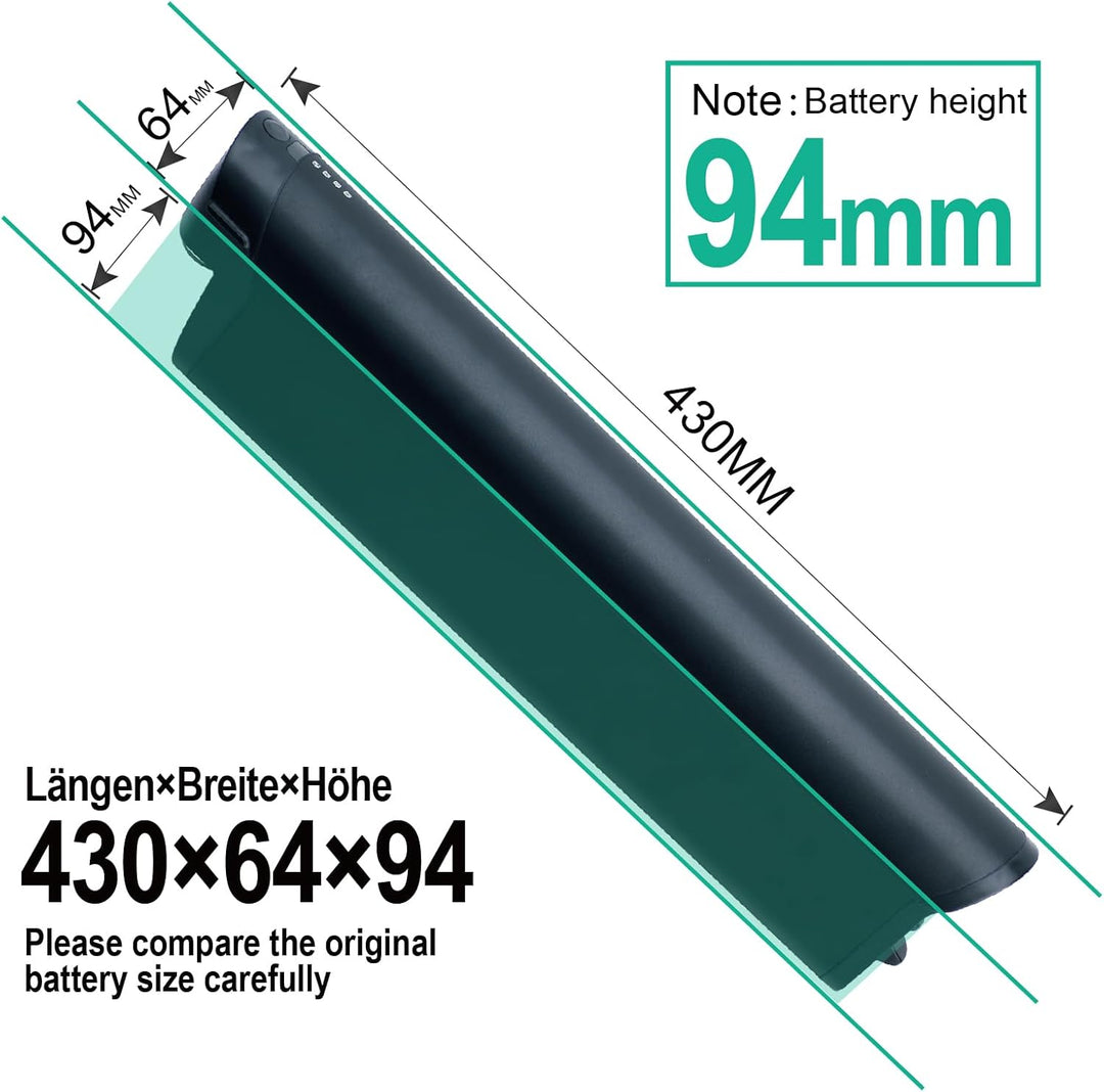 Ersatz für Zündapp Reention EEL Pro Batterien für 48V 250W/350W/500W/750W Motoren 48V 15Ah 720Wh E-B