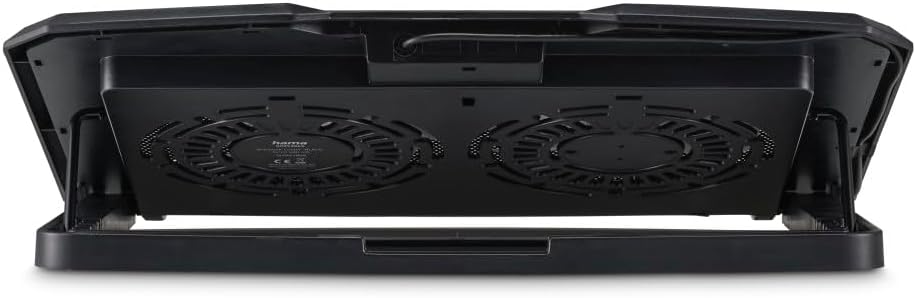 Hama Laptop Kühler für Laptops bis 15,6“ (extraleiser Notebook Kühler, 2 Lüfter, Kühlpad und Laptop