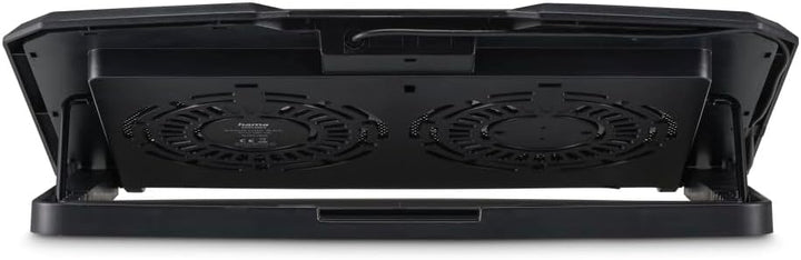 Hama Laptop Kühler für Laptops bis 15,6“ (extraleiser Notebook Kühler, 2 Lüfter, Kühlpad und Laptop