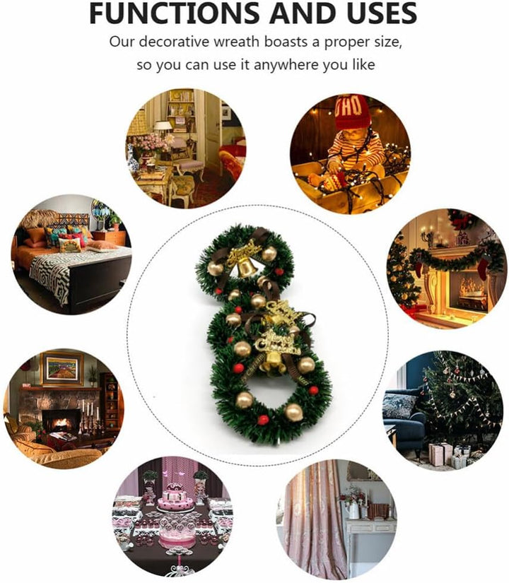 BESPORTBLE 4 Stück Weihnachtskerzenringe Kränze mit Roten Beeren Und Weihnachtskugel Ornamente für S