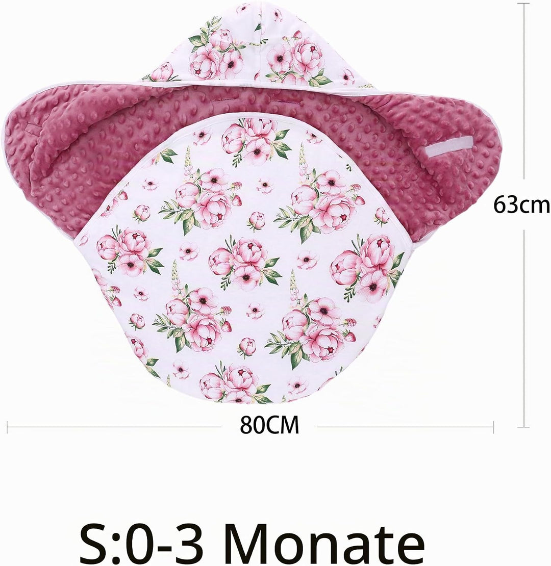 Einschlagdecke Babyschale für Universal Fusssack Babydecke Baumwolle Baby Pucksack für Kinderwagen A
