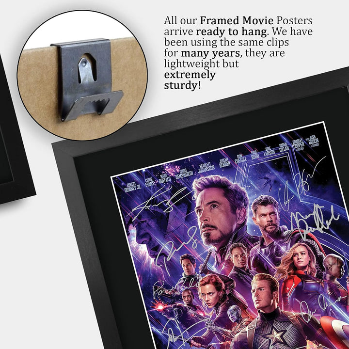HWC Trading Avengers Endgame A3 Gerahmte Signiert Gedruckt Autogramme Bild Druck-Fotoanzeige Geschen