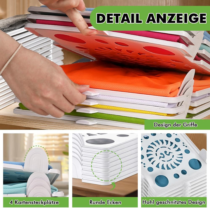 BoxLegend10 Stück T-Shirt Organizer Stapelbar, Closet Organizer, Erwachsene und Kinder Kleiderschran