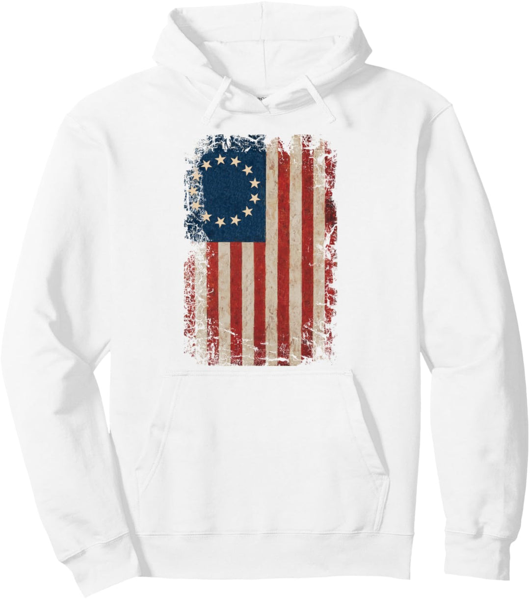 Vintage Betsy Ross Flag Pullover Hoodie