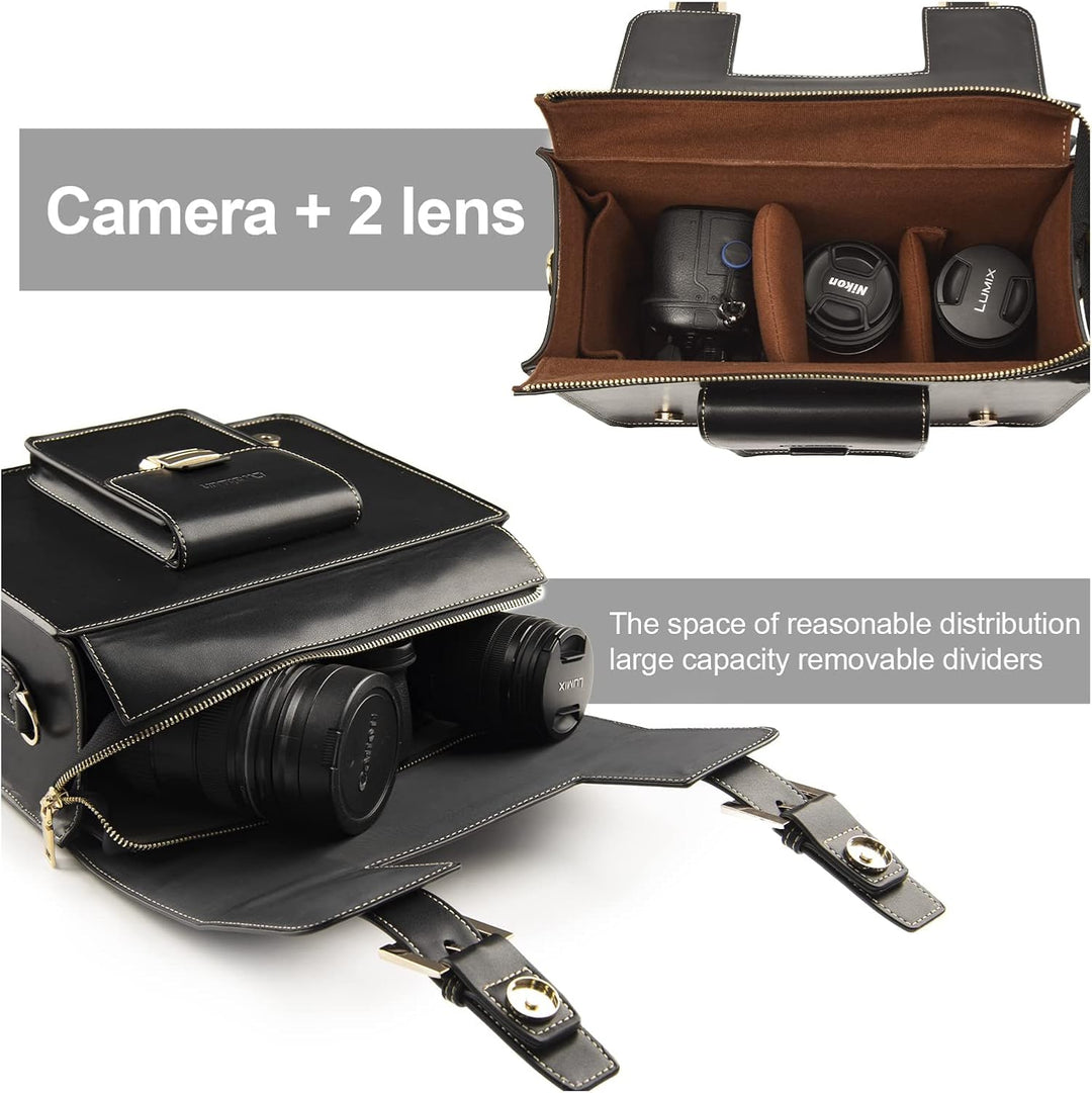 Cwatcun Kameratasche Kamera Umhängetasche Kompaktkamera Tasche Wasserdicht Retro Kompatibel für Cano