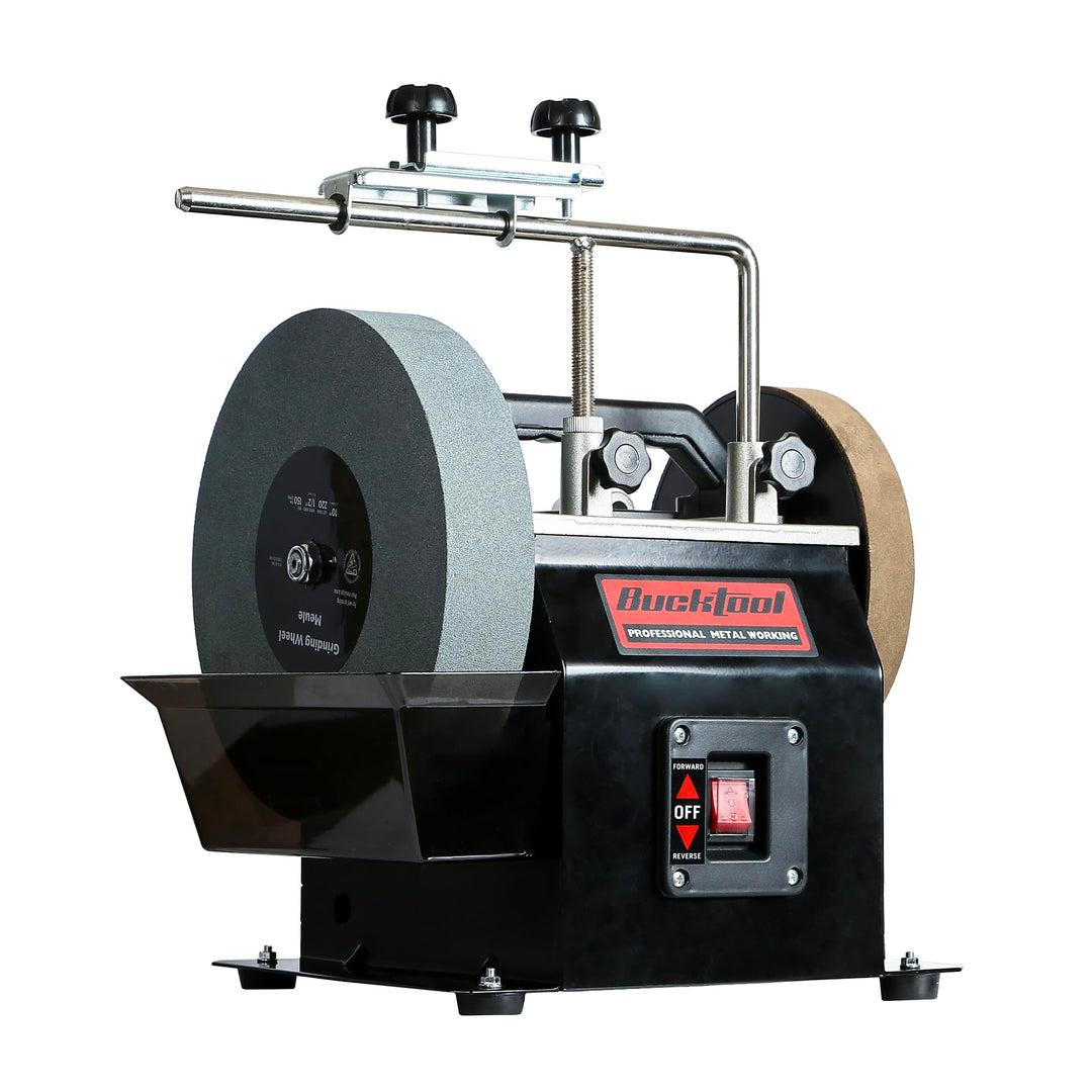 Bucktool 250mm elektrischer Nassschleifstein-Schleifer Water Cooled Sharpener, 180W Schärf- und Abzi