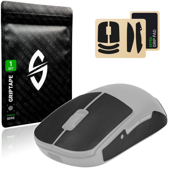 SensoryBoost Maus Grip Tape – kompatibel mit Pulsar X2H Mini (inkl. Zuschnitt-Pad) Schweissabsorbier