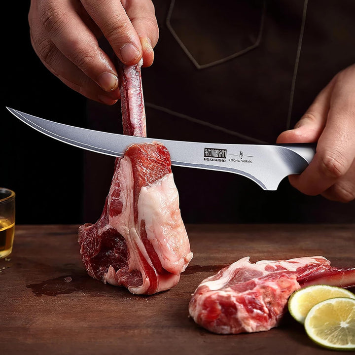 HOSHANHO Filetiermesser 23cm Küchenmesser, Profi Fischmesser und Ausbeinmesser, Fischfiletmesser Ult