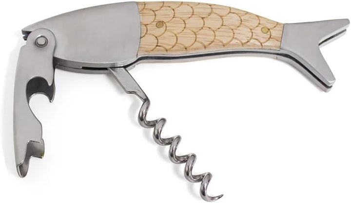 balvi Korkenzieher Wild Salmon Flaschenöffner und Multifunktionswerkzeug Metall-Box Stahl/Holz