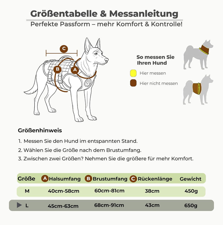 Hundegeschirr für mittelgrosse & grosse Hunde – Modell RoveVest Air, leicht & atmungsaktiv, verstell