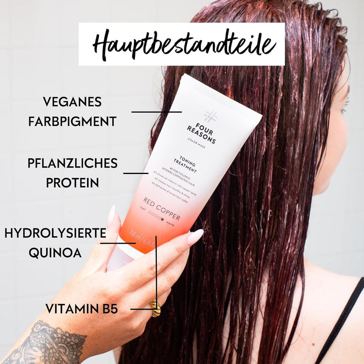 Four Reasons Haartönung Conditioner - Kupfer Rot - Natürliche Spülung und Intensivtönung für Haare -