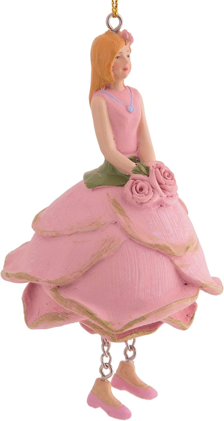Blumenmädchen Figur Alice Rose Rosa Dekofigur Blumen Garten Figur für Innen Rose Alice, Rose Alice
