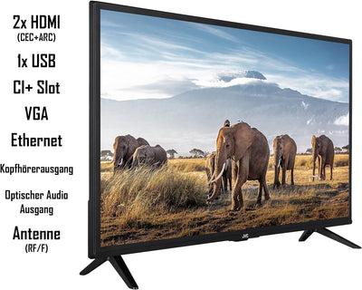 JVC LT-40VF3056 40 Zoll Fernseher/Smart TV (Full HD, HDR, Triple-Tuner) - Inkl. 6 Monate HD+ [2023],