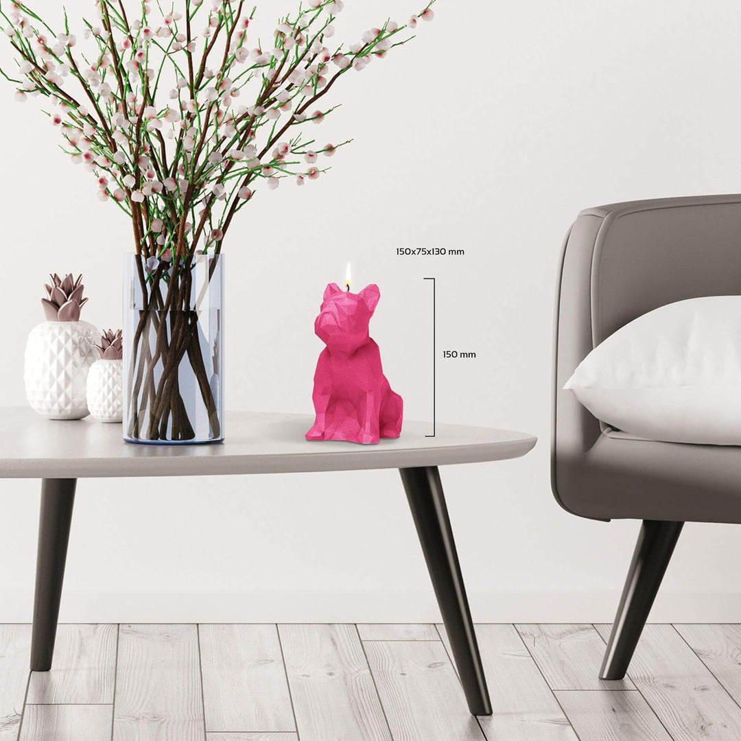 Candellana Handmade Bulldog Low-Poly Kerze Geschenk- Lustig - Dekorative Kerze - Home Décor - Gesche
