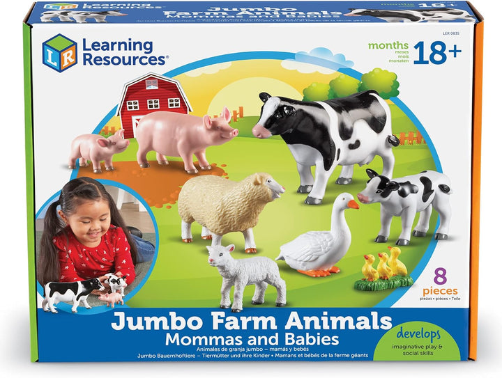 Learning Resources Riesen-Bauernhoftiere „Tiermütter und Tierbabys“, Bauernhof