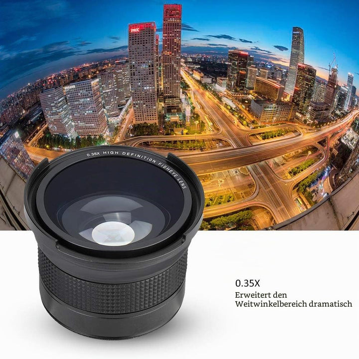Weitwinkel-Objektiv Fisheye Sx540 Weitwinkelobjektiv Aheuto 58 mm 0,35 x Fisheye für grosse digitale
