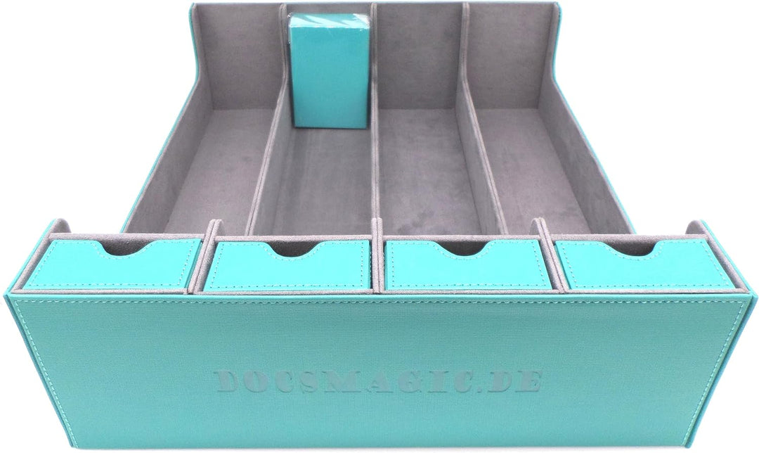 docsmagic.de Premium 4-Row Trading Card Storage Box Mint + Trays & Divider - MTG PKM YGO - Aufbewahr