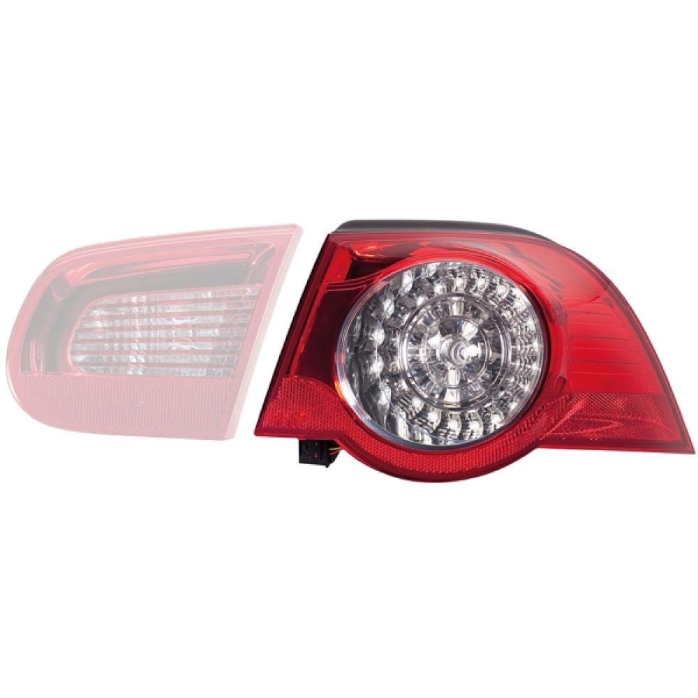 HELLA 2VA 009 246-091 Heckleuchte - LED - glasklar/rot - äusserer Teil - links - für u.a. VW Eos (1F