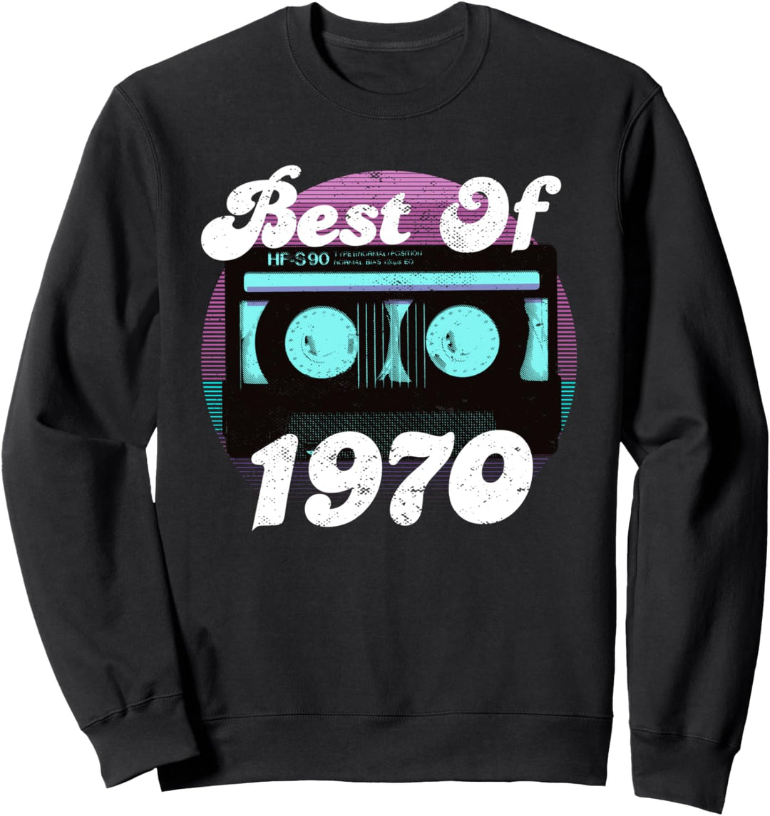 Best Of 1970 I 51. Geburtstag I Cassette Vintage 1970 Sweatshirt