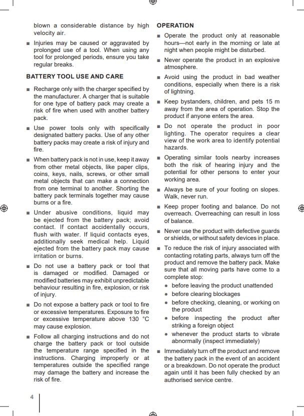 RYOBI 36 V MAX Power Akku-Laubgebläse RY36BLB-0, 193 km/h Luftgeschwindigkeit, ohne Akku und Ladeger