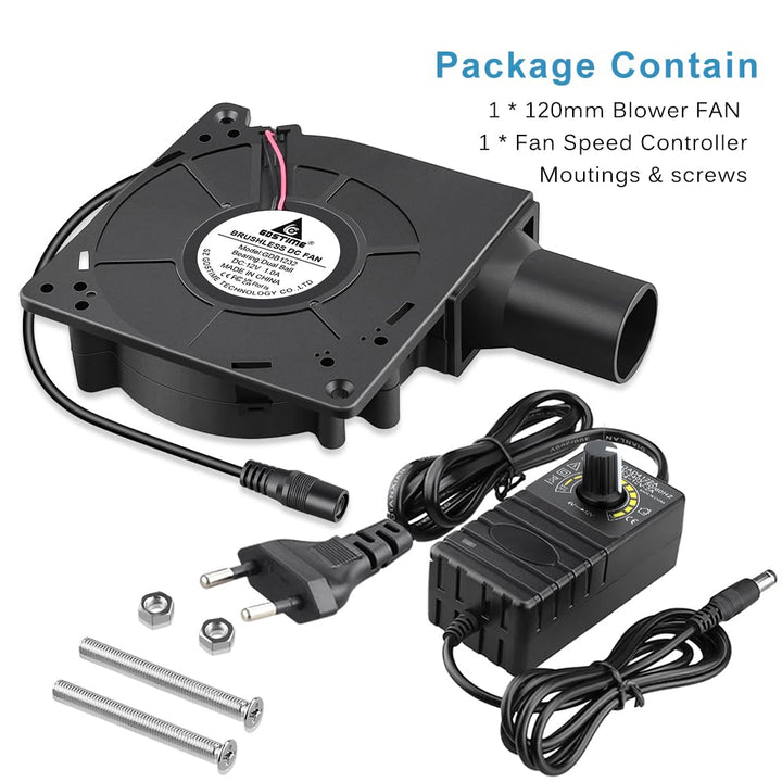 120mm Radial Lüfter 12V Regelbar Kühlung Lüfter AC Powered 230V Gebläse Lüfter für Belüftung Lüfterw