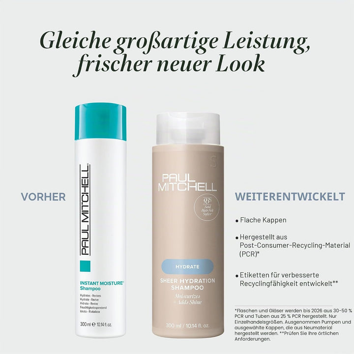 Paul Mitchell Instant Moisture Shampoo - feuchtigkeitsspendende Haarwäsche, Pflege-Shampoo ideal für