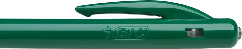 BIC 1199190124 Druckkugelschreiber M10 (0,32 mm) Schachtel à 50 Stück, grün, grün