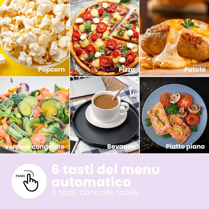 COMFEE' Digitale Mikrowelle, 700 W, 20 l, 6 voreingestellte Menüs, Express Cook, 11 Leistungsstufen,