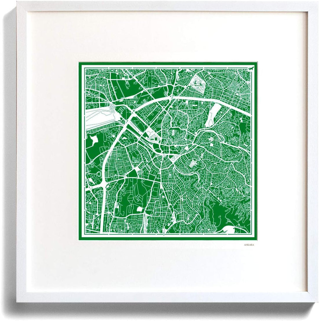 O3 DESIGN STUDIO Ankara Papierschnitt Karte Weiss 30x30 cm Papierkunst, Ankara