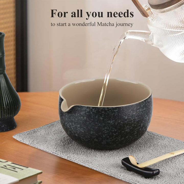 7 Piece Matcha Set, Matcha Broom aus Harz, Macha Tea Set with Matcha Spoon, Whisk Holder, Matcha Bes