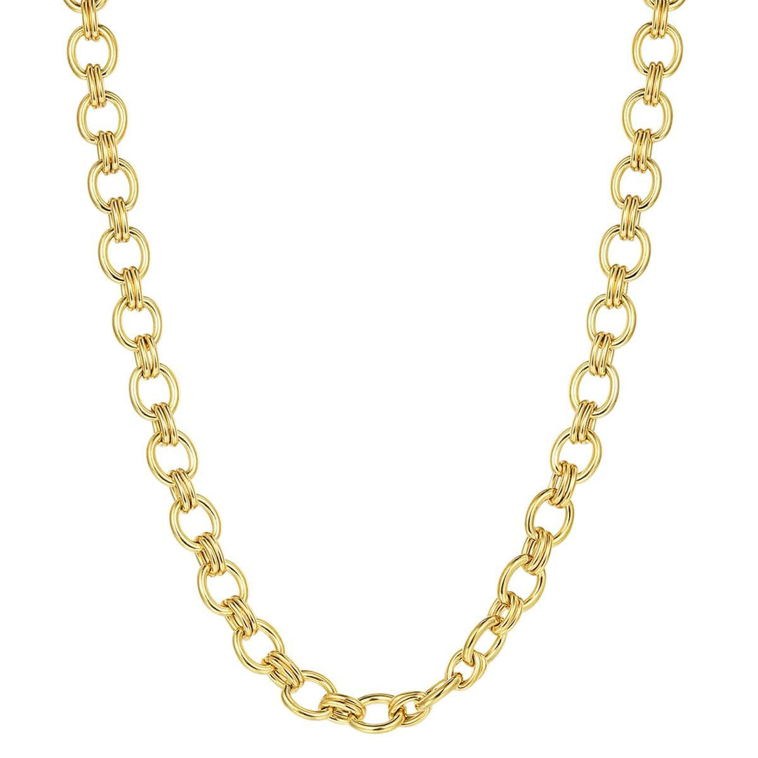 Happiness Boutique Damen Ankerkette in Gold | Statement Chunky Chain Rundankerkette aus Edelstahl Wa