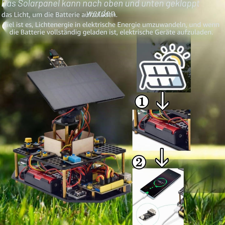 KEYESTUDIO DIY Solar Tracking Electronic Kit for Arduino UN0, Temperature and Humidity Sensor,BH1750
