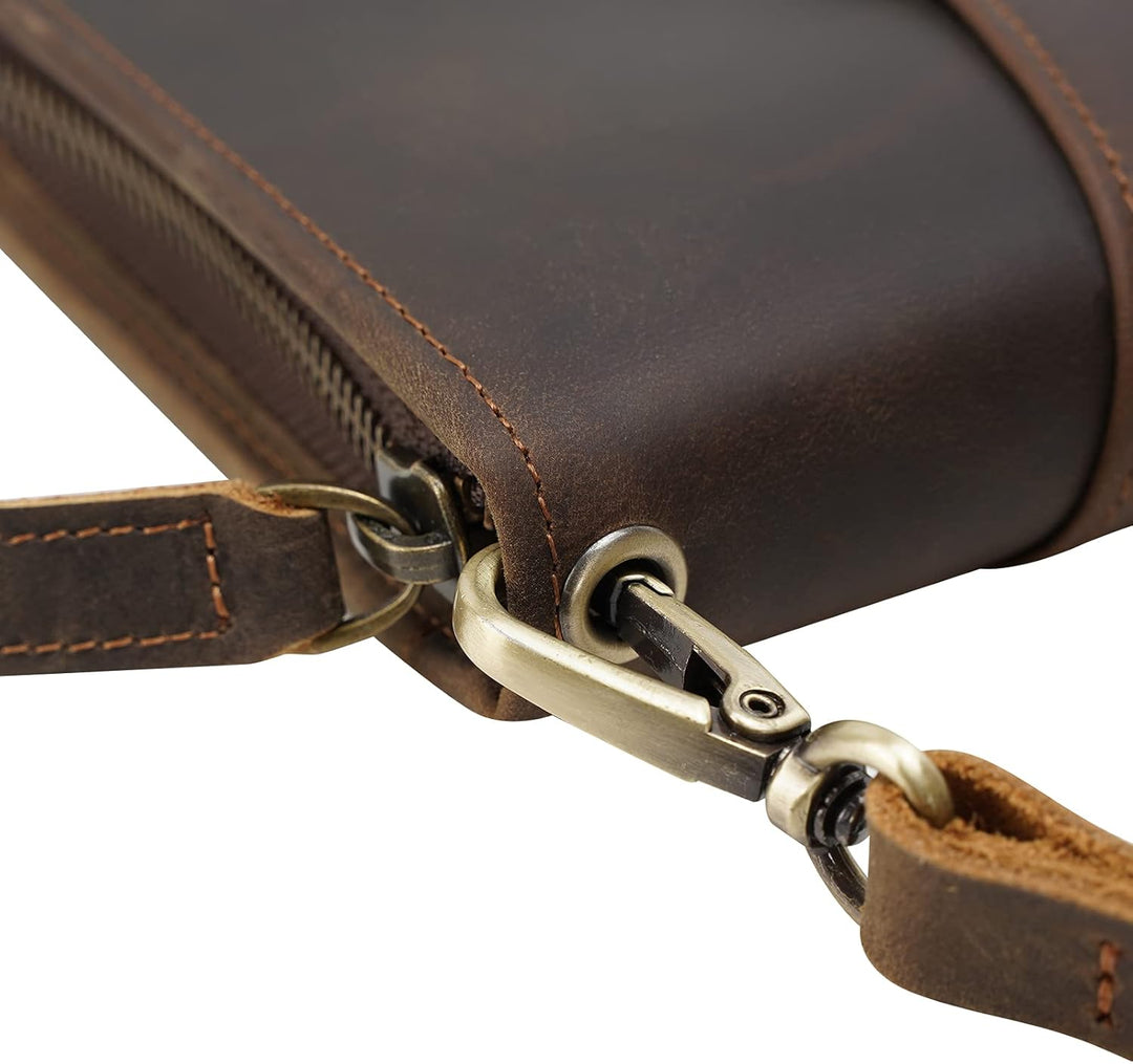 Polare Reisepasshülle aus Vollnarbenleder, für Damen und Herren, RFID-blockierend, für 6 Reisepässe