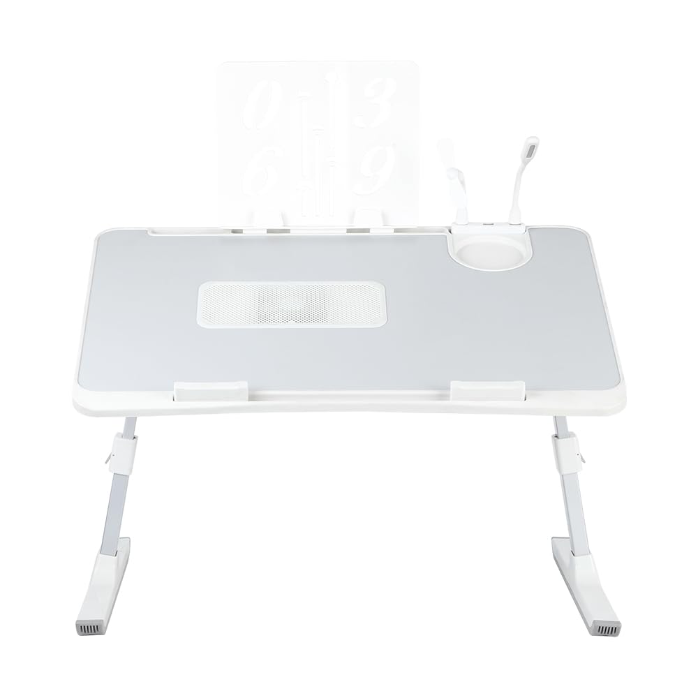 Betttisch, höhenverstellbar, mit 5 verstellbaren Winkeln, Lapdesk, faltbar, für Sofa, Studium, Lesen