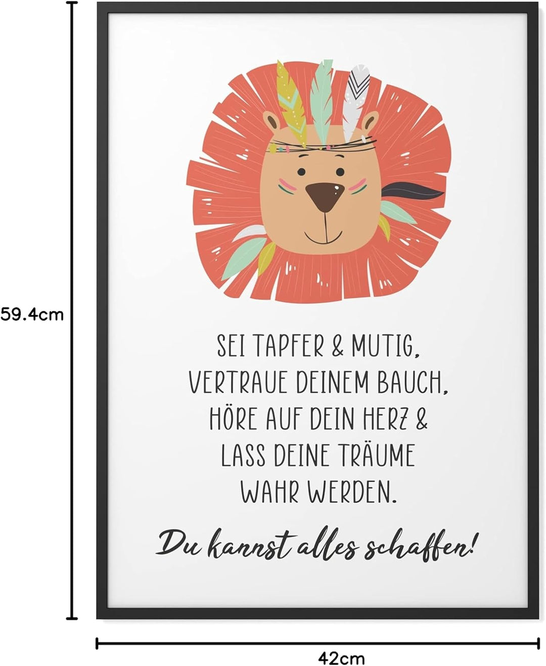 Papierschmiede® Kinderposter in A2 (42cm x 59,4cm), Wanddeko für Kinderzimmer oder Spielecke, Gesche