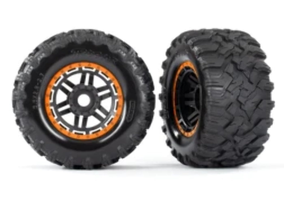 Traxxas 8972T Reifen und Felgen Orange Maxx 5,5 x 2,8 – 2,7