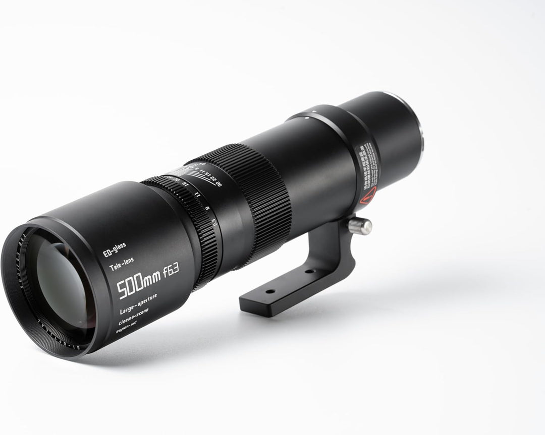 TTArtisan 500 mm F6.3 Teleobjektiv mit Metallgehäuse, kompatibel mit L-Halterung (Vollformat), Schwa