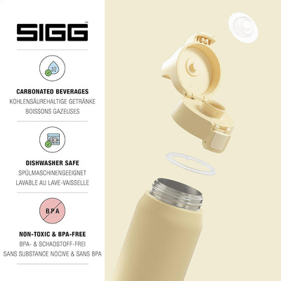 SIGG - Isolierte Trinkflasche - Shield Therm One Opti Yellow - Für kohlensäurehaltige Getränke geeig