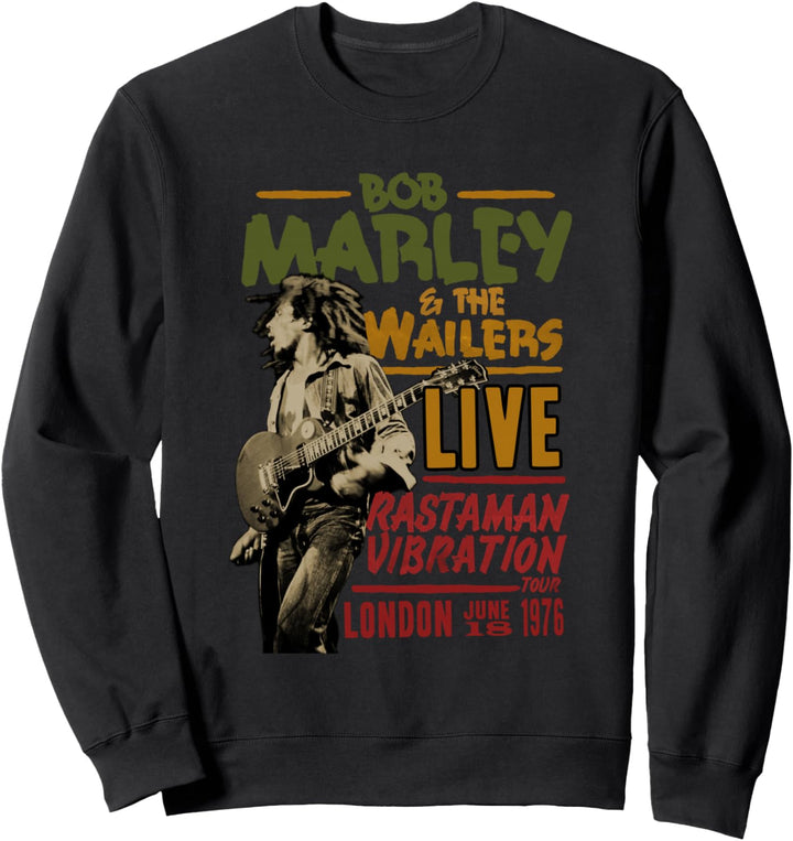 Bob Marley Official Wailers Rastaman Vibration London 1976 Sweatshirt