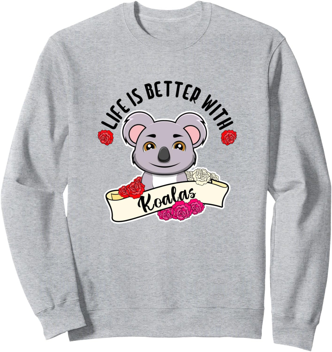 Leben mit Koalas Lustiger Spruch Australischer Koala Sweatshirt