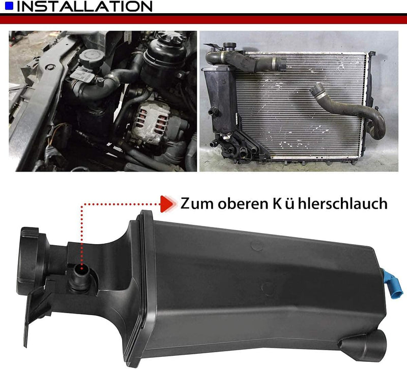 Frankberg Ausgleichsbehälter Kühlmittel Mit Sensor & Deckel Kompatibel mit 3er E46 316 318 320 330 X