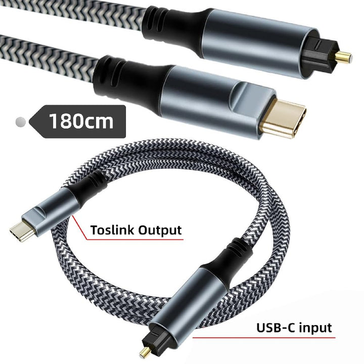 xiwai USB-C auf SPDIF Toslink Optisches Audiokabel Opt-Stecker Typ-C auf Digital Fiber Optic Sound I