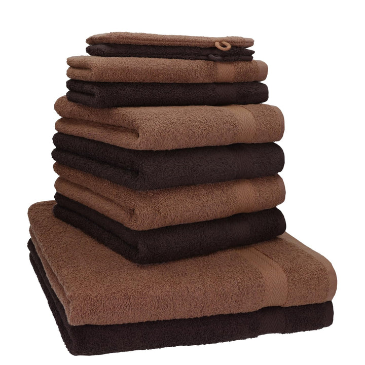 Betz 10-TLG. Handtuch-Set Premium 100% Baumwolle 2 Duschtücher 4 Handtücher 2 Gästetücher 2 Waschhan