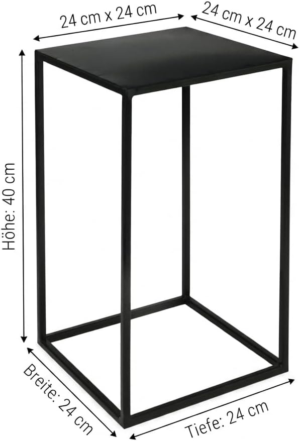 Metall Blumenständer Ständer für Blumentopf Modernes Loft Industriell Plant Stand (Schwarz), Schwarz