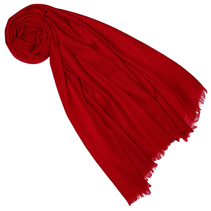 Lorenzo Cana Pashmina Damenschal Schaltuch 100% Kaschmir Kaschmirschal Kaschmirtuch 70 x 200 cm Rot,