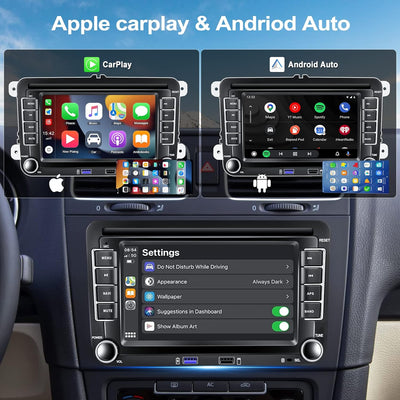 2GB+64GB CAMECHO Android 13 mit CarPlay Android Auto HiFi-Sound Autoradio mit Navi für VW Golf 5 Gol